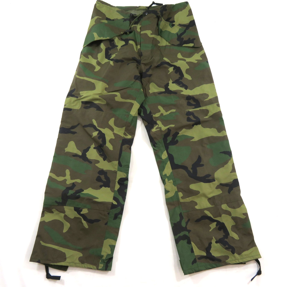 Woodland Camo Pants Military Cold Weather Trousers Green Small Regular Vintage